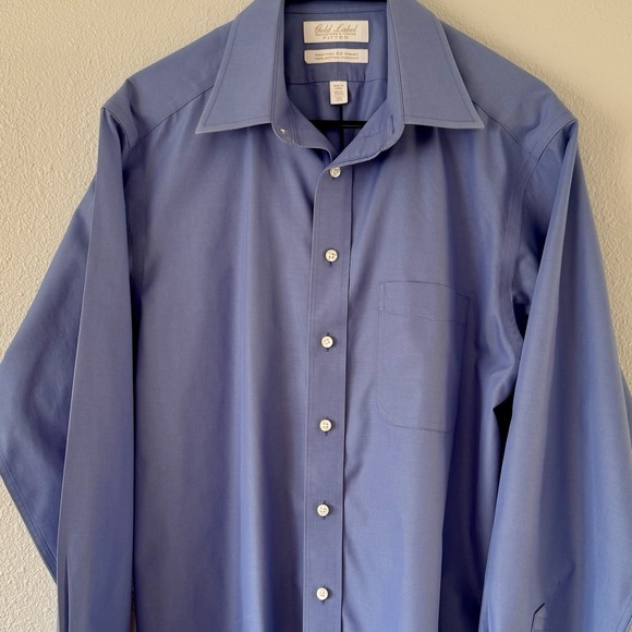 Gold Label‎ Round Tree&Yourke Fitted Men's 15.5/35 NonIron Easy Wash 100% Cotton - Picture 1 of 8
